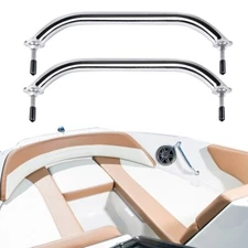 2X Marine  Stainless Steel 12'' Grab Handle Polished 304mm Handrail Universal