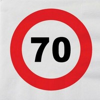 "Servietten \"70\" Dekoration 70. Geburtstag Deko Party Tisch Deko 20-Tlg."