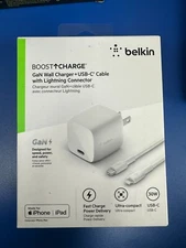 Mfi-Certified BELKIN Boost Charge Pro 30W USB-C PD GaN Wall Charger