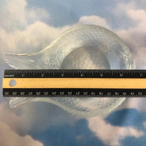 3D Fish Glass Bowl Ornate 7” Long - Picture 5 of 12