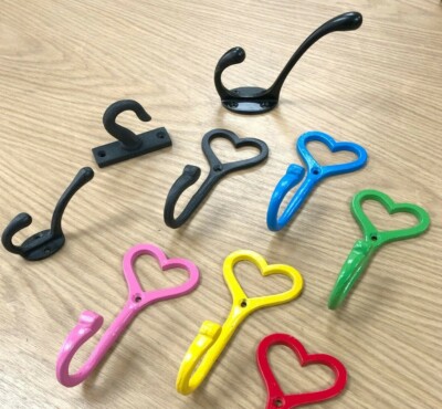 Screw In Hooks Iron large Heavy Duty wall hanger, under cabinet