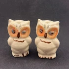 Vintage Shawnee Pottery Winking Owl Birds Salt & Pepper Shakers