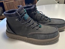 Hey Dude Mens Bradley Charcoal Grey Boots Shoes Size 11 Comfortable Lightweight