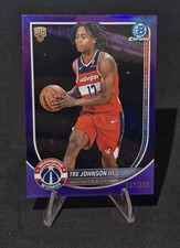 2025-26 Bowman Chrome Basketball TRE JOHNSON III RC #BCV-6 Purple Refractor /250