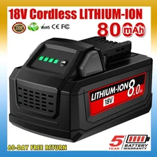 1x 8000mAh For Milwaukee For M18 18Volt 8.0Ah Lithium Extended Capacity Battery