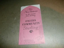 Vintage 1952 Oneida Community Sterling Flatware Brochure Price List