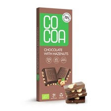 CHOCOLAT AUX NOIX DE LASQUE 70 % MOINS DE SUCRE BIO 40 g - COCOA