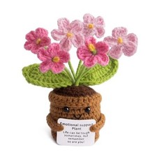 Handmade Positive Flower Crochet - Life is Tough But So Pink Gradient Myosotis