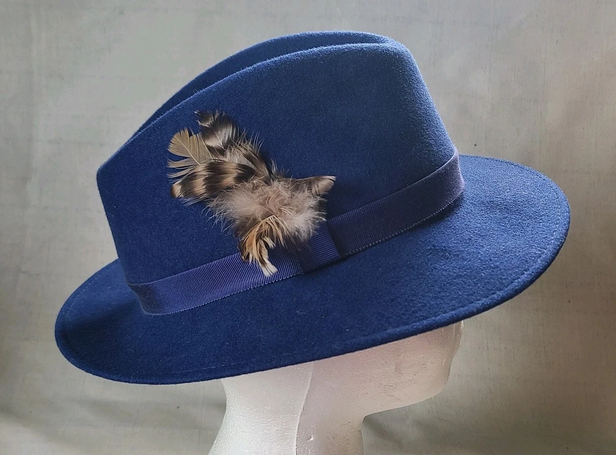 Fedora Blue Vintage Hats for Women for sale | eBay