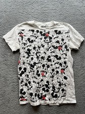 Disney Mickey Mouse All Over Print Women  s T-Shirt Size Medium