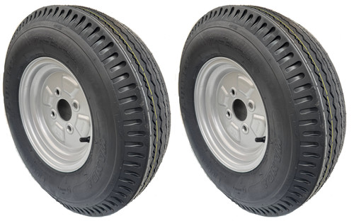 2 x Rad 5.00-10 Anhängerrad Komplettrad Felge 3,50x10, LK 100x4 NEU