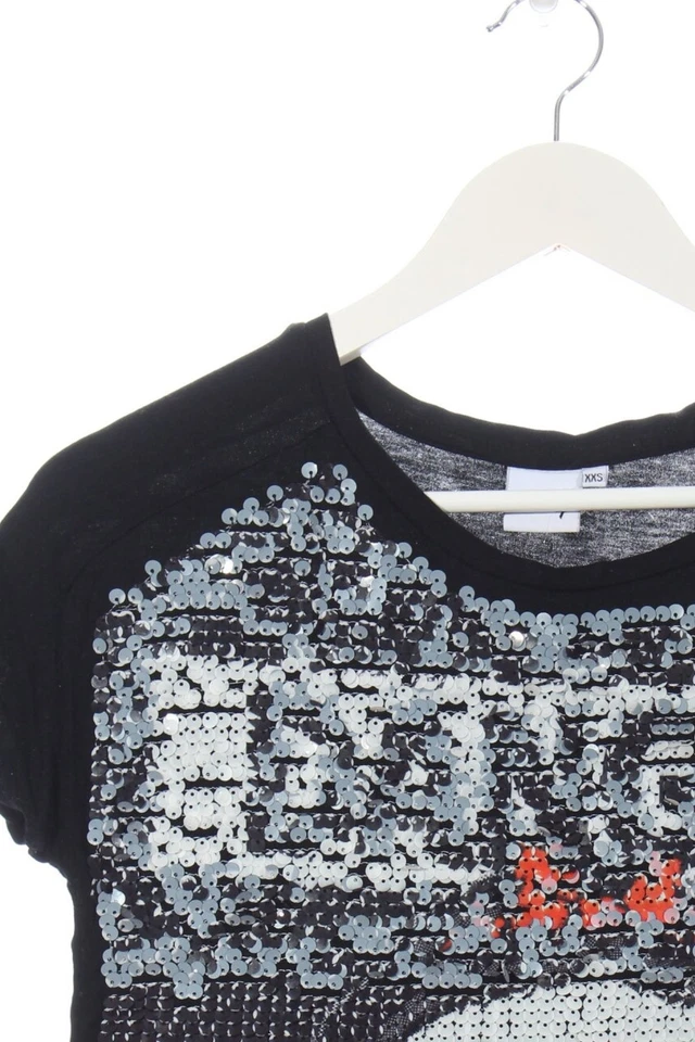 DISNEY Blouse brillante Dames Blouse T EU 32 noir-blanc style décontracté - Photo 3/4