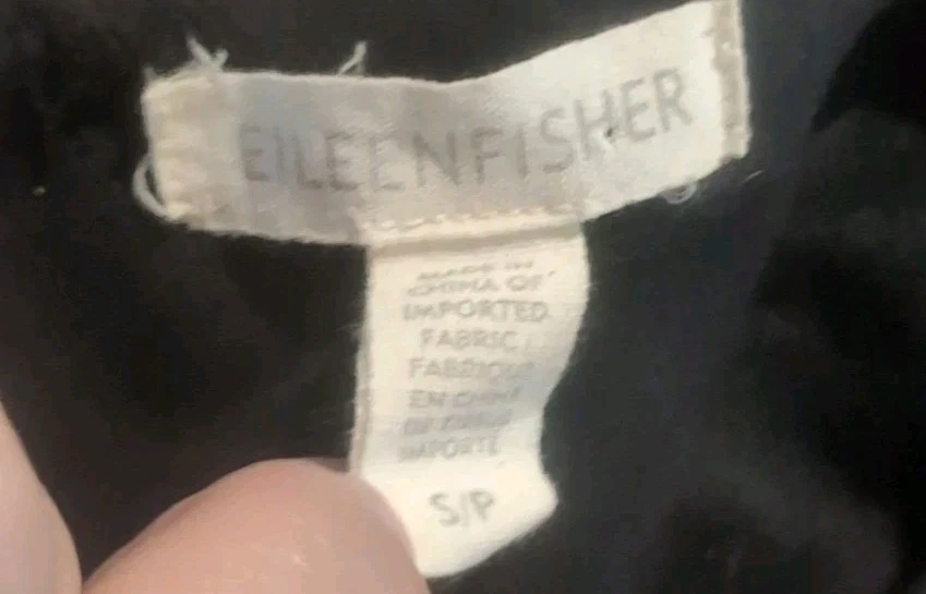 Maxi Vestido Clásico Lujo Eileen Fisher Talla S 100% Lino Orgánico Negro Sin Mangas Foto 3 de 4