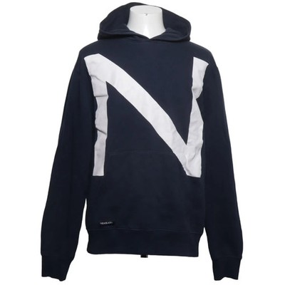 New Black, Kapuzenpullover, Größe: L, Blau/Weiß, Baumwolle/Polyester #DaK