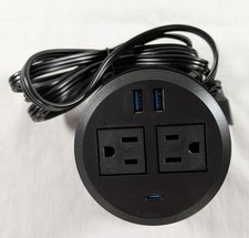 Desk Power Grommet PD 20W USB C 3 inch Desktop Recessed Power Outlet Socket 2 AC