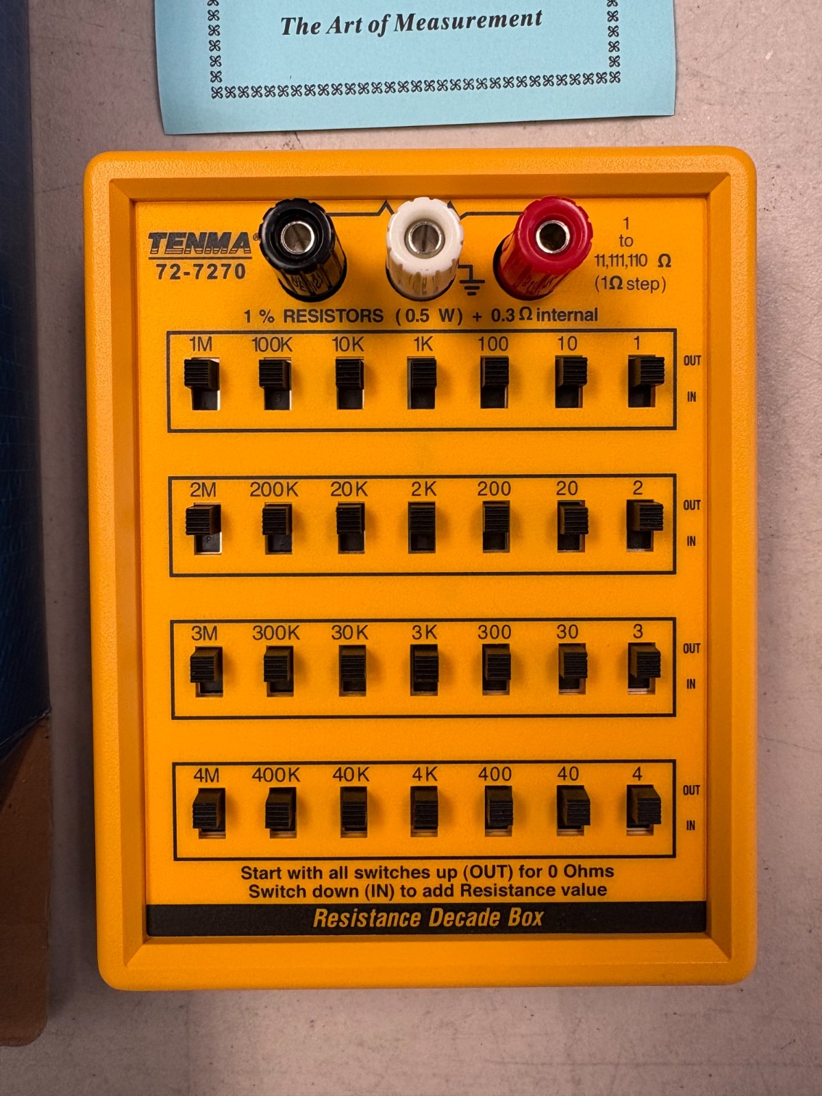 TENMA 72-7270 Resistance Decade Box, 1 to 11111110 OHM