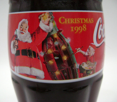 Coca Cola Coke Bottle Christmas Santa Holiday 1998 Vintage 8 Oz New Unopened 