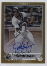2022 Topps Chrome Rookie Gold Refractor 46/50 Payton Henry #RA-PH Auto 13lw