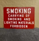 Vintage Porcelain Enamel Hazard Sign