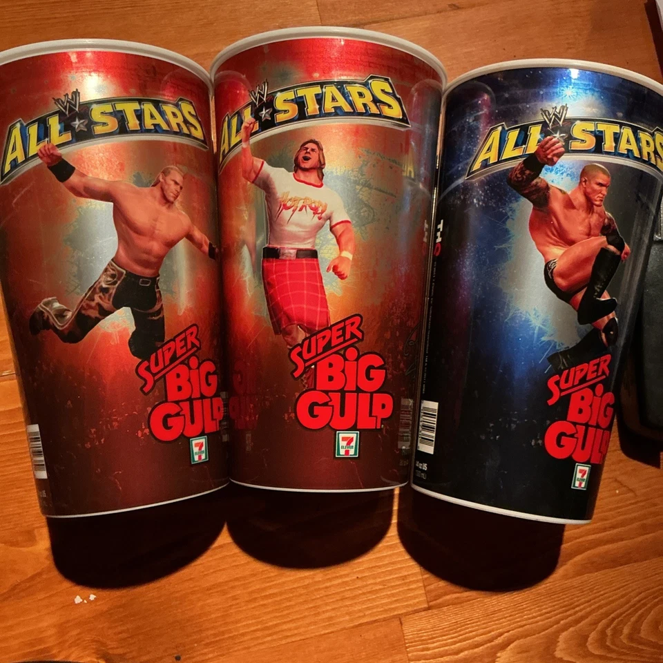 WWE Summer Slam / All Stars Slurpee / Big Gulp Cups 7 Eleven Lote de 10 2010-11 Foto 4 de 4