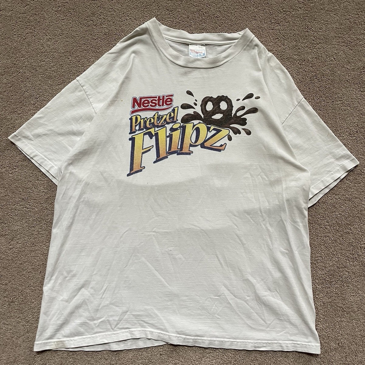 Vintage Nestle Chocolate Pretzels Nesquik Promo T Shirt Mens Size XL
