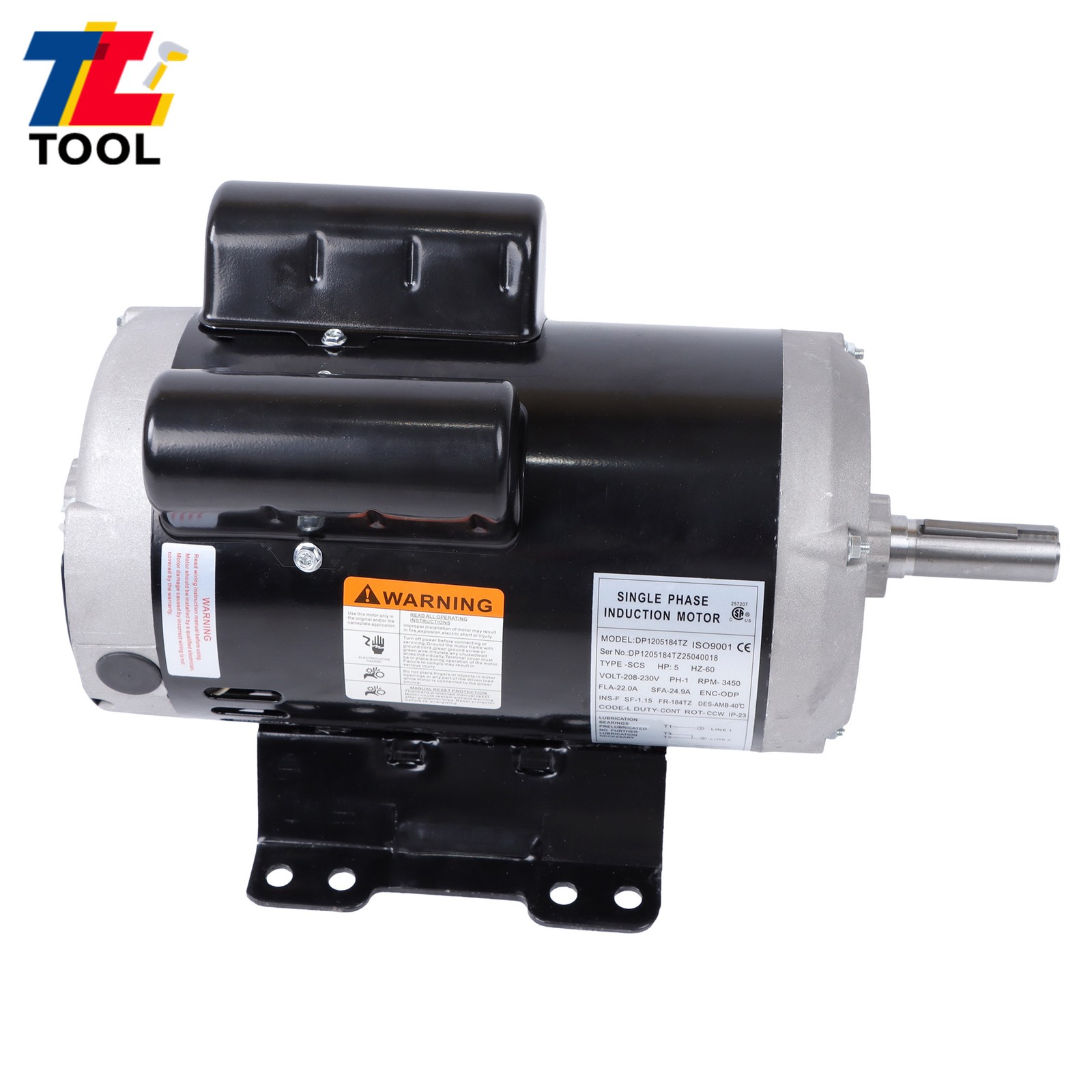 3450 Rpm 5HP Air Compressor Motor 230V 23378805 For Ingersoll Rand 7/8'' Shaft