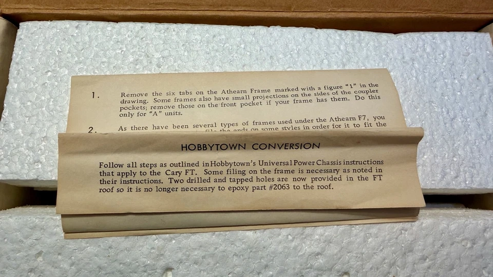 Kit de carrocería diésel Cary Locomotive Works escala HO FT A-B para Athearn o Hobbytown — Foto 3 de 3