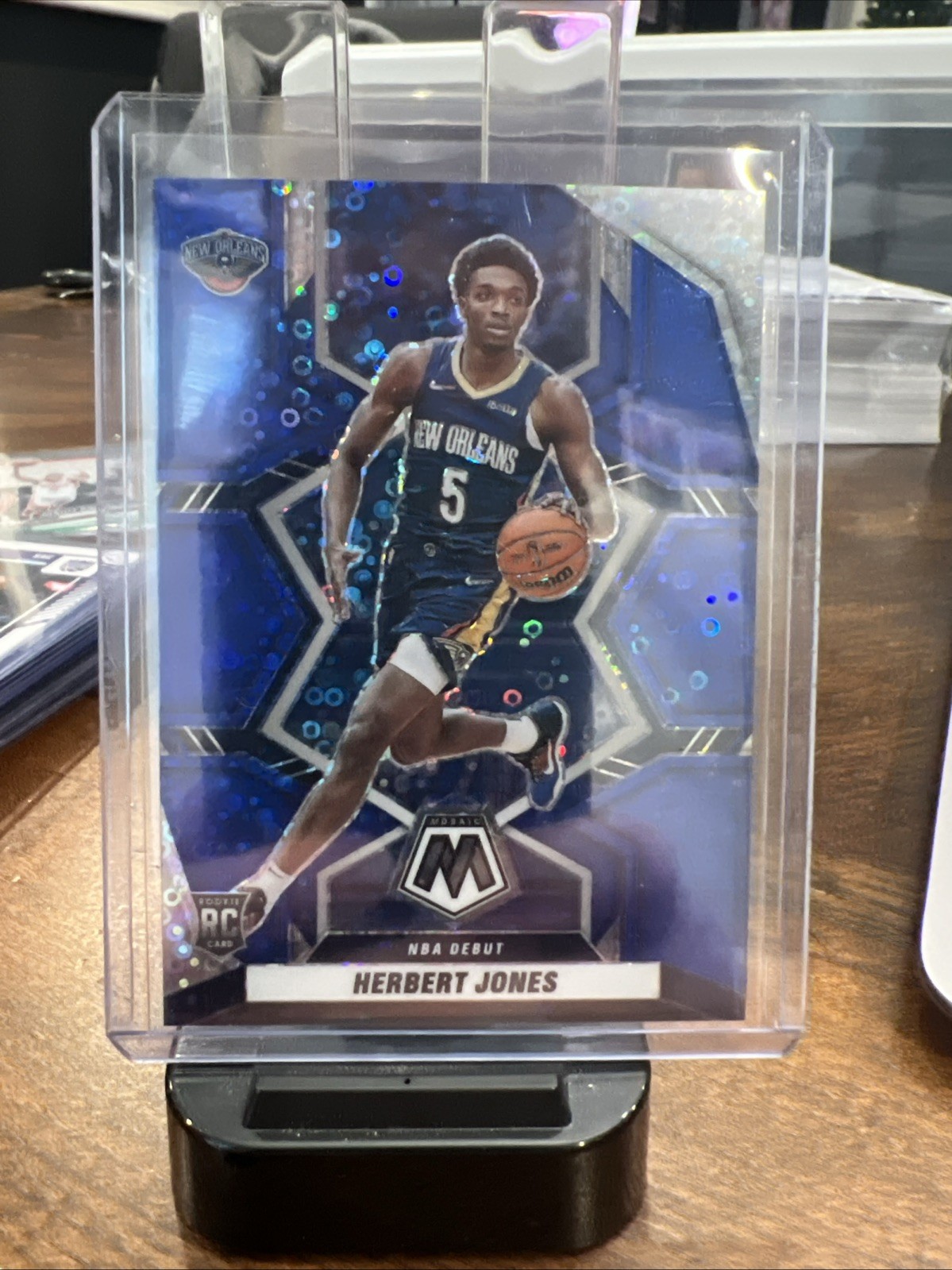 2021-22 Panini Mosaic - Herbert Jones #280 Fast Break Blue Mosaic /85 (RC)