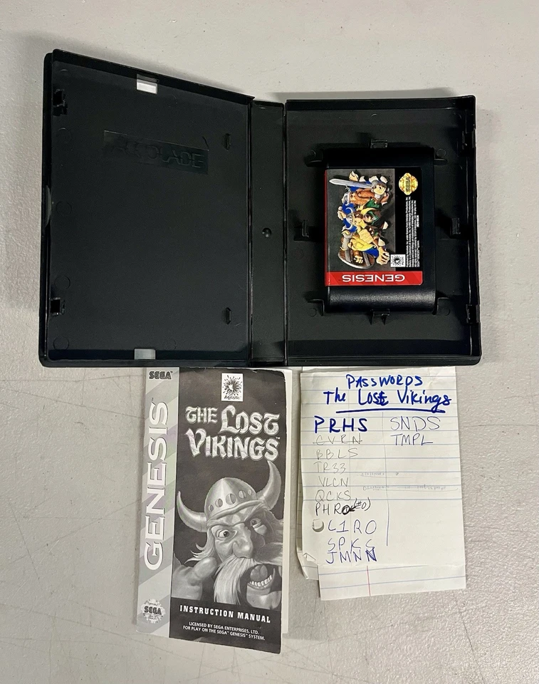 The Lost Vikings (Sega Genesis) CIB - COMPLETE & TESTED - Authentic - Image 2 of 3