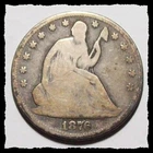 1876-CC SEATED LIBERTY HALF DOLLAR Better Date  Solid GOOD   #35D71