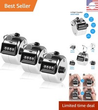 Precision 4-Digit Tally Counter in Metal - Eco-Friendly Clicker for All Needs