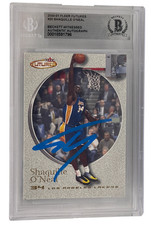 Shaquille O'Neal Signed 2000-01 Fleer Futures #20 Lakers Beckett Witness Slabbed