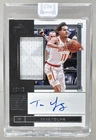 Trae Young 2019 Panini One and One #JA-TYG GU Jersey Auto Patch 13/49