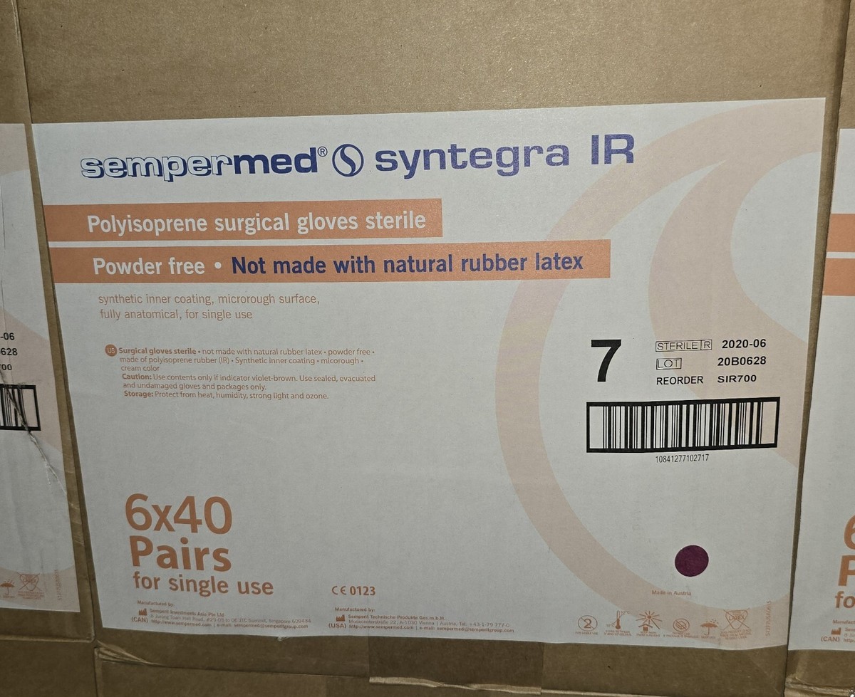 Sempermed Syntegra IR Polyisoprene Surgical Gloves Sterile Size 7