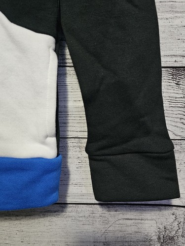 New Puma Boys Youth Blue And Black Colorblock Pullover Hoodie Sweatshirt Size 5 - Picture 2 of 6