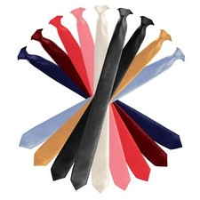 Corbata Slim Slips Encuadernación Corbatas Negocios Boda Traje Estrecho Satén Tie