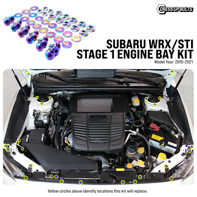 Dress Up Bolts Stage 1 Titanium Hardware Engine Bay Kit - Subaru