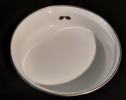 Vintage Blue Willow Enamelware Cookware Pan - Picture 6 of 8