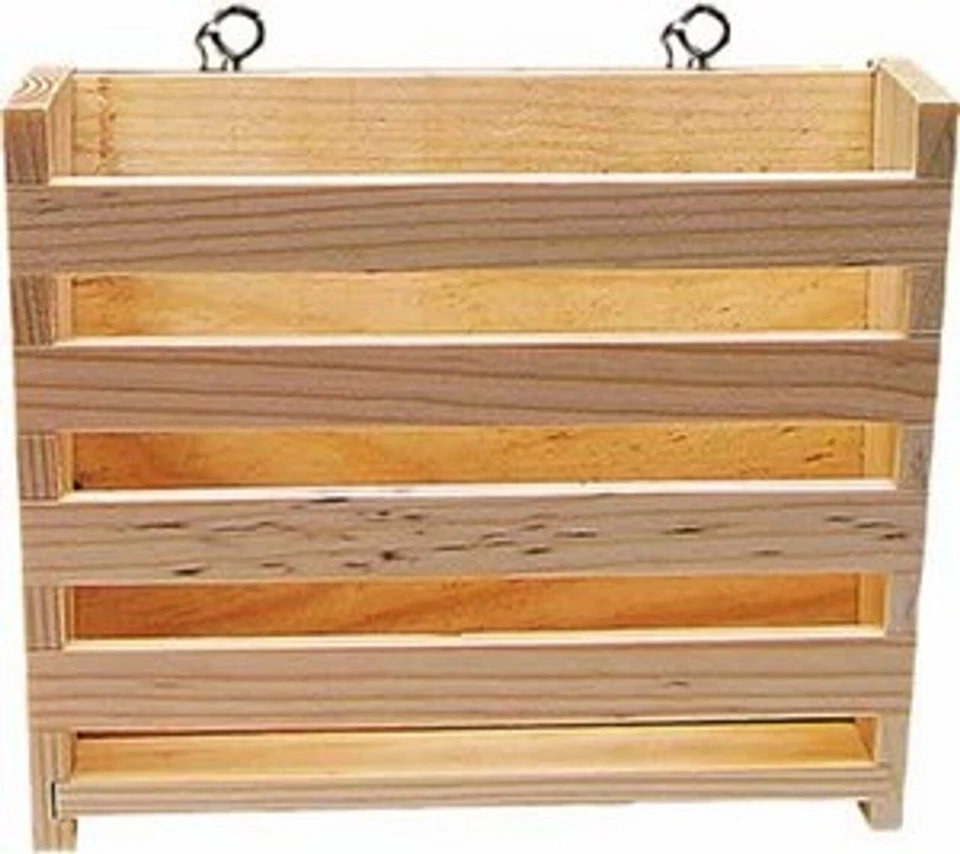 Kaytee Natural Wooden Hay Manger  6.5x2x6"H Hay dispenser for small animal - Image 2 of 3