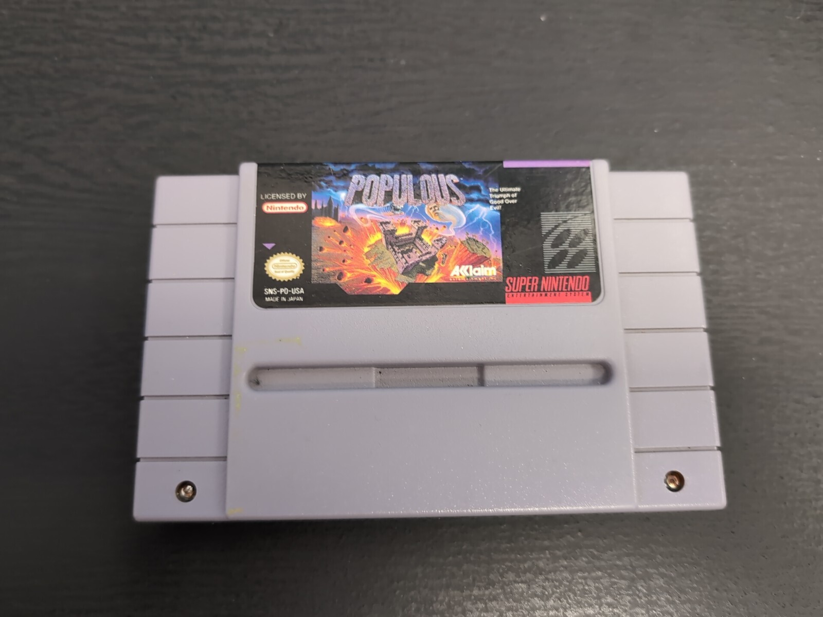 Populous (Super Nintendo Entertainment System, 1991) Cart Only 