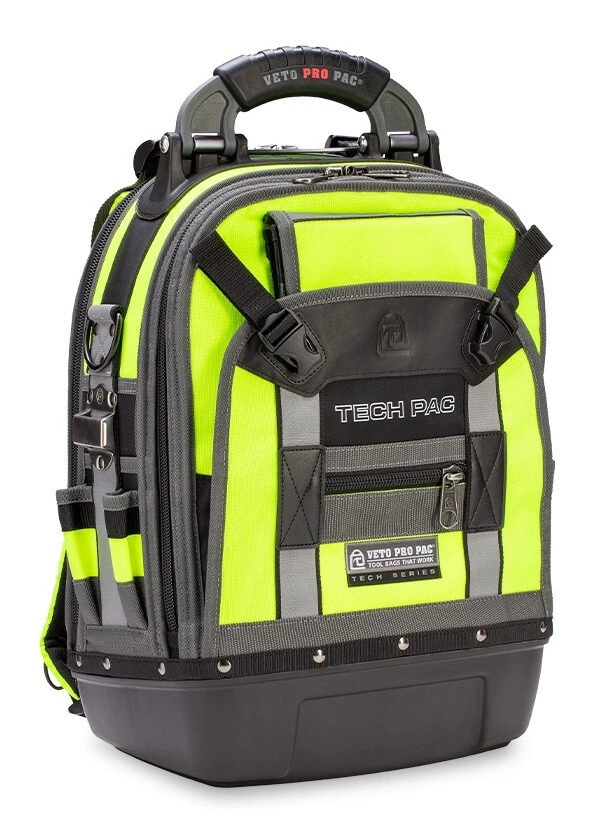Veto Pro Pac Tech Pac Hi-Viz Yellow Large Tool Backpack VPP10063