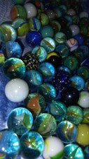 Biglie di vetro miste di vario colore da collezione vintage rare anni 80-90