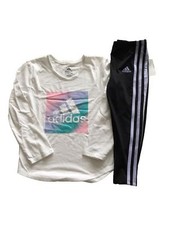ADIDAS GIRLS Long Sleeve Tee and Tights Set size 4t NWT