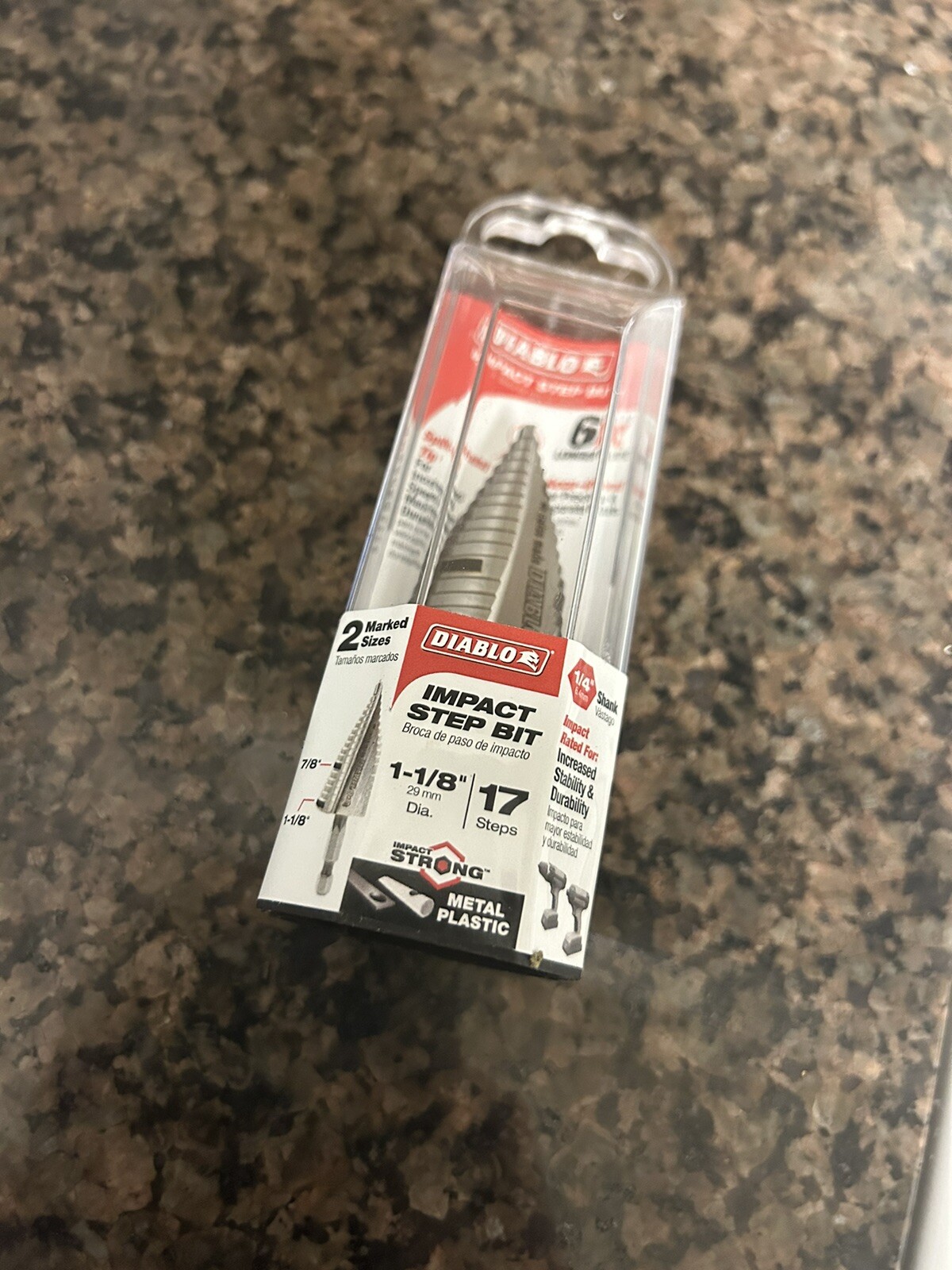Impact Step Bit New Diablo Impact Step BIT 17 Steps, Multi, 7/8
