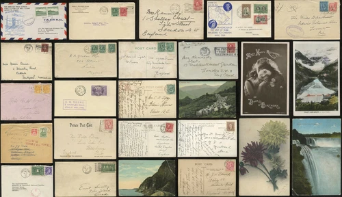 CANADA 1906-56 COVERS POSTCARDS POSTAL HISTORY POSTMARKS etc ..EACH PRICED