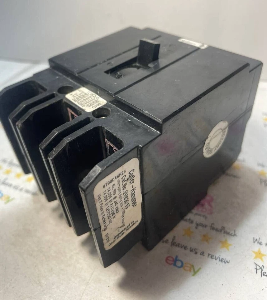 Eaton - GHB3015, 3 Pole, 15A, 480/277V, Series C, G-Frame Breaker used - Image 3 of 4