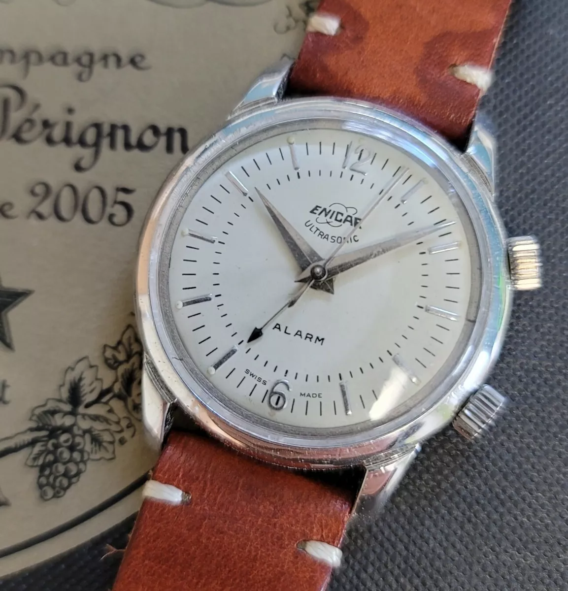 Vintage Enicar Alarm Watch NOS eBay