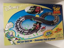 Disney Store Toy Story & Beyond Slot Car Race Set Glow in The Dark