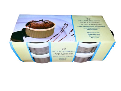 Natural Elements Ramekins Stoneware Set of 4 Taupe