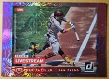 2021 Donruss Fernando Tatis Jr. #LS4 Livestream Pink Fireworks San Diego Padres